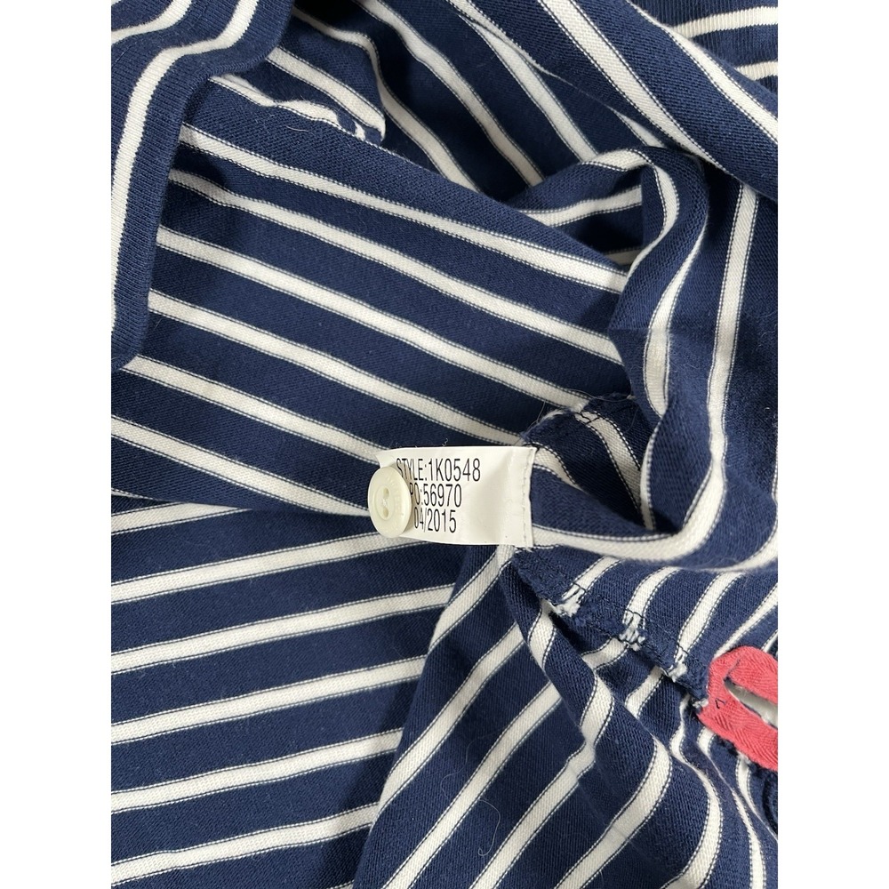 Vineyard Vines White & Navy Blue Striped L/S Rugby Shirt Men's XXL Heavy Cotton - Picture 5 of 7